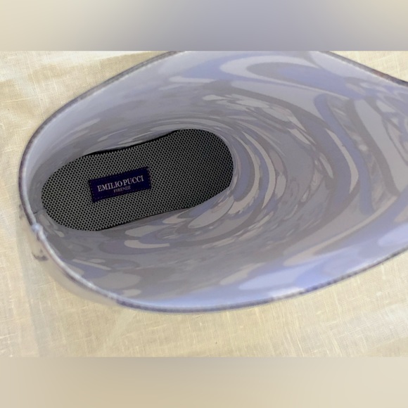 Emilio Pucci Designer Rain Boots Rubber Brand Signature ornament print sz 35 6” - Picture 9 of 12